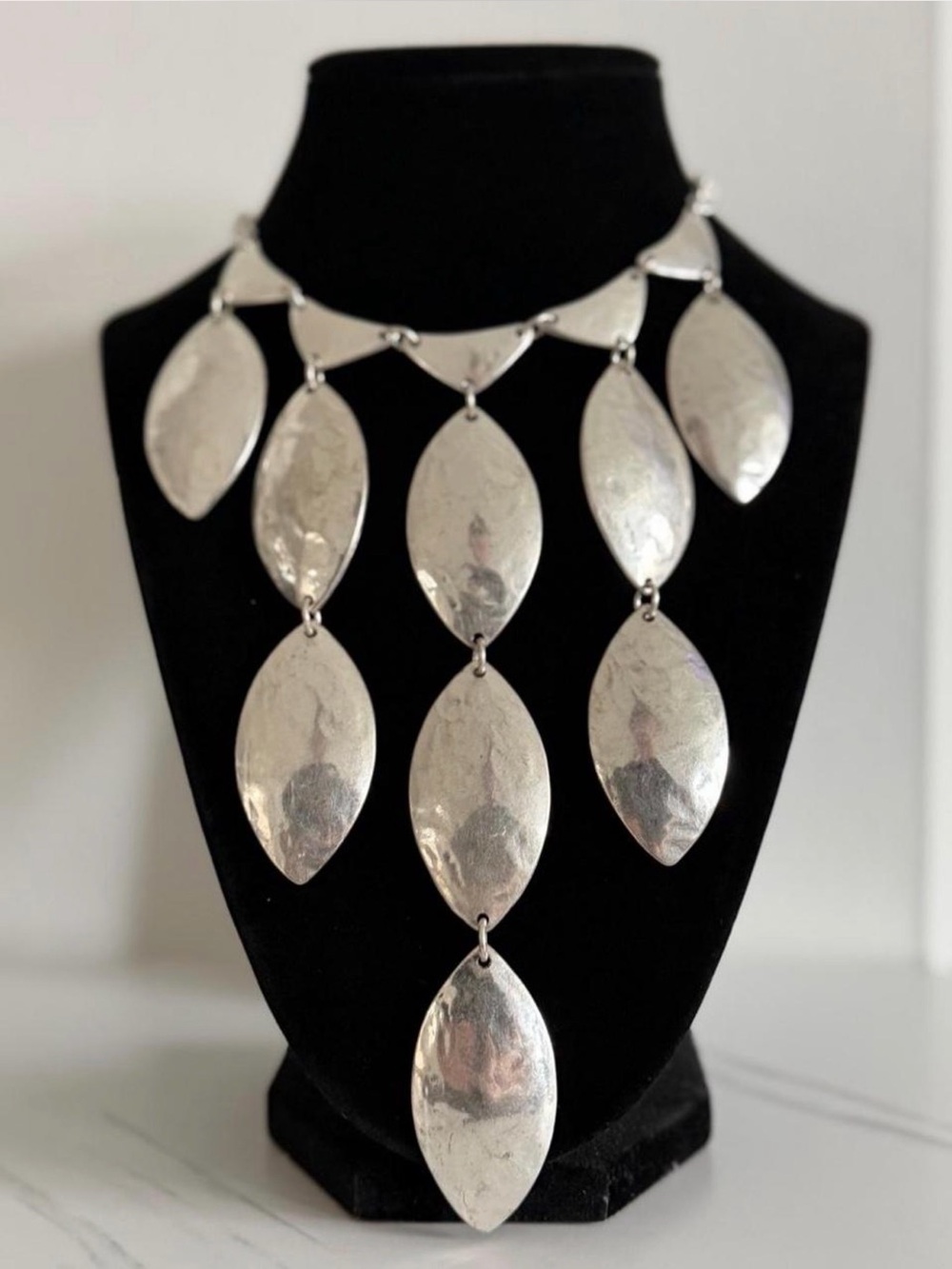 Silver Statement Drop Pendant Necklace - Women Jewelry